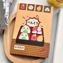 Panda & Balloon A6 Notebook Vintage Style Journal Square Grid Paper