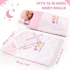 Doll Blanket Pillow Toy Accessory for 14-inch Reborn Dolls