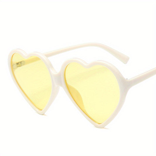 Y2K Heart Sunglasses Love Theme Candy Glasses For Beach Party Club UV400