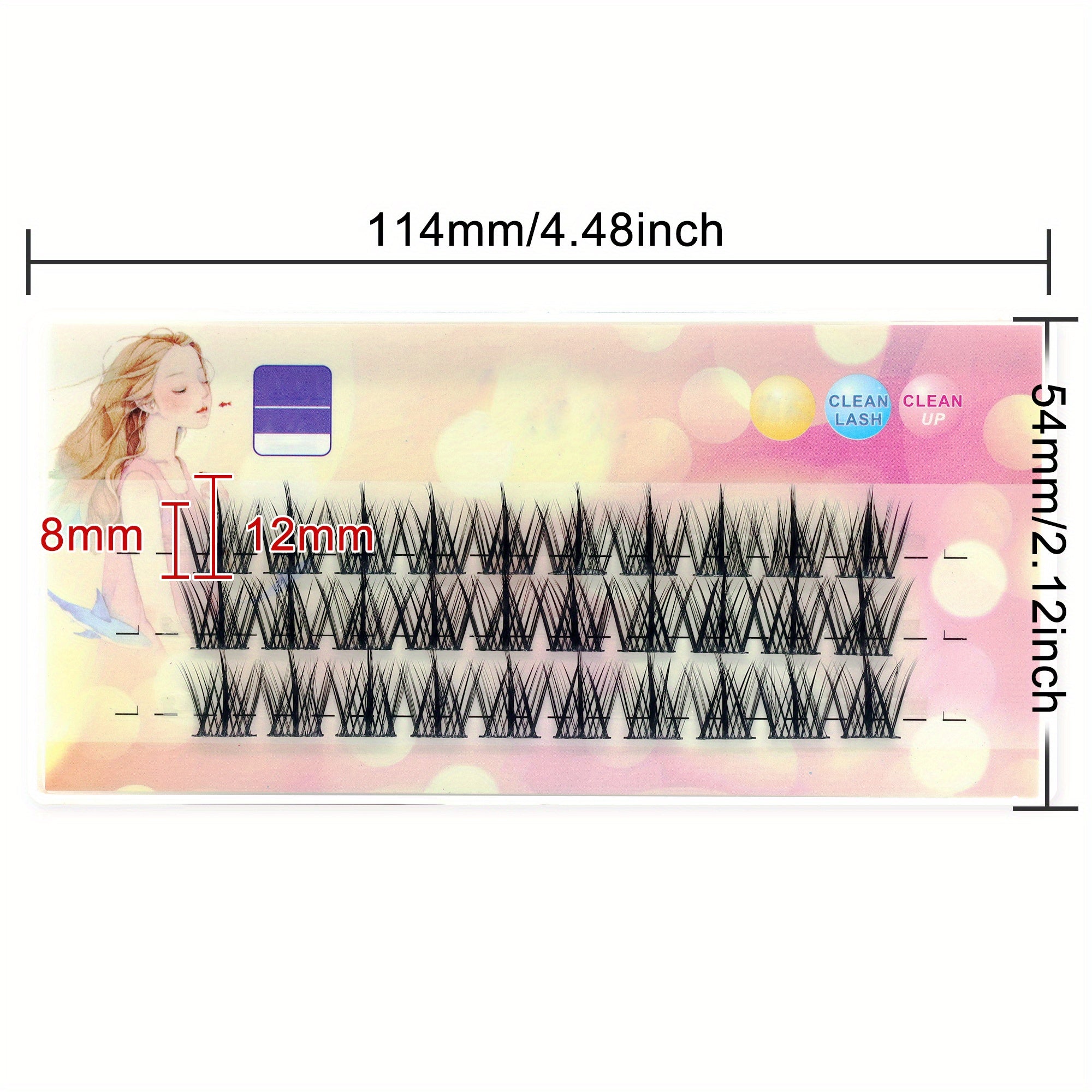 Natural Soft False Eyelashes Spiked Curling Extensions C Curling