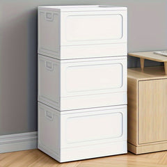 1pc Plastic Folding Storage Bin Wardrobe Clothes Storage Box