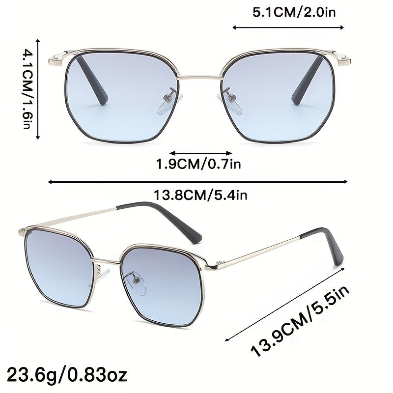 Square Metal Sunglasses UV400 Sun Shades