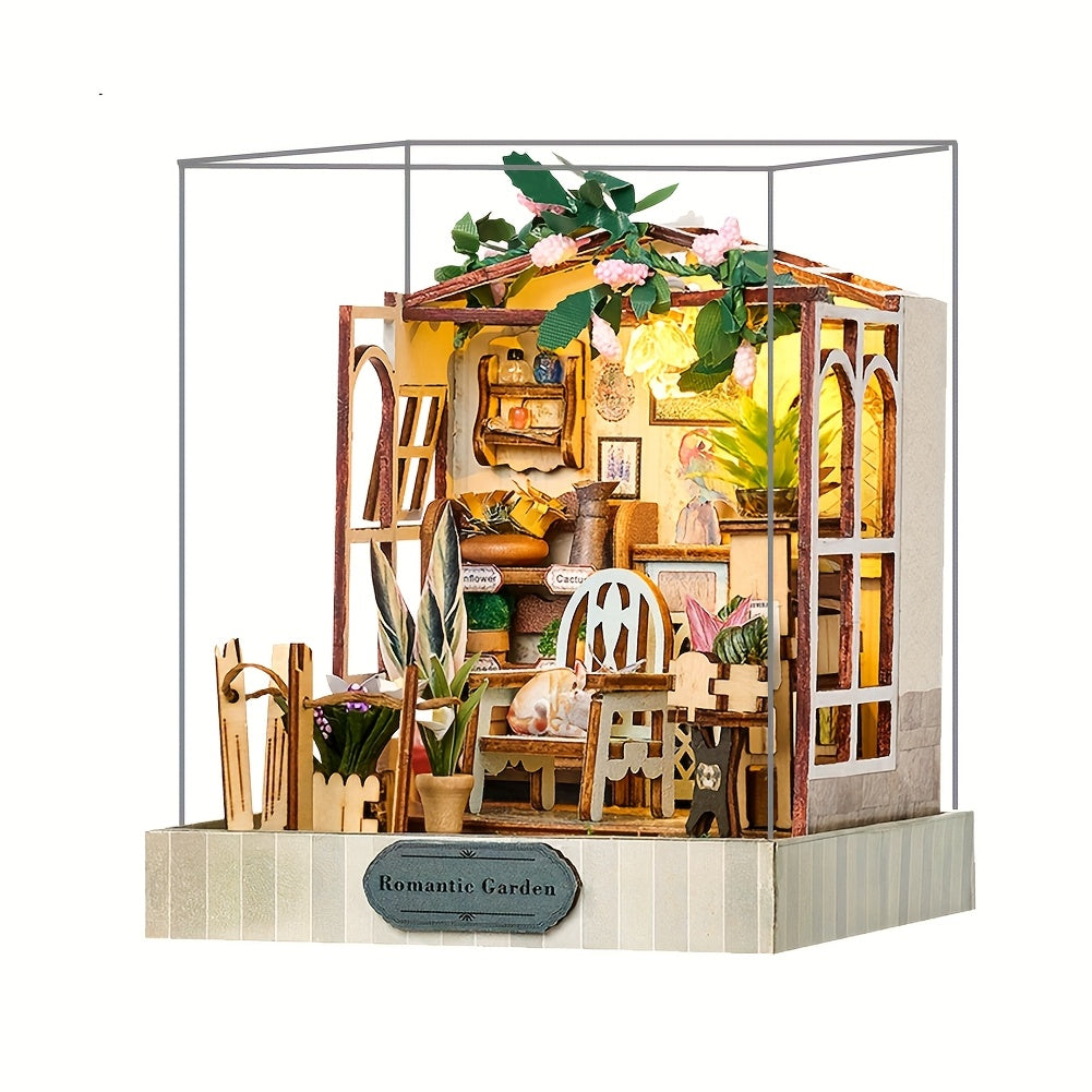 DIY Dollhouse Kit Candy Store 3D Puzzle No Glue/Batteries Adult Assembly Model