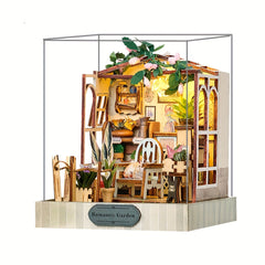 DIY Dollhouse Kit Candy Store 3D Puzzle No Glue/Batteries Adult Assembly Model
