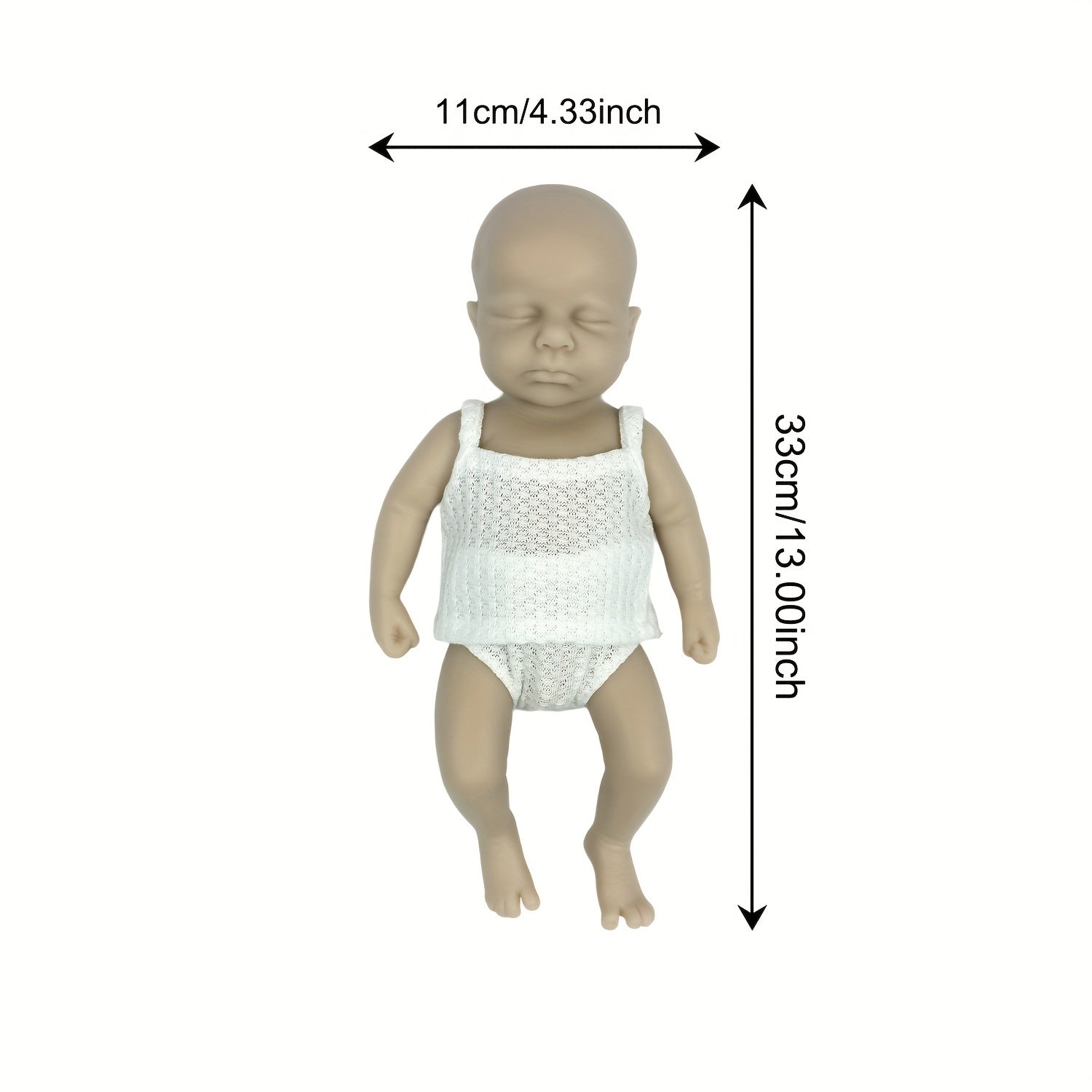 33cm Silicone Reborn Baby Doll Waterproof Unpainted Boy/Girl