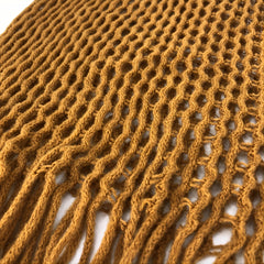 Thickened Scarf Warm Mens Wool Hollow Tassel Circle Scarf Snow Weather