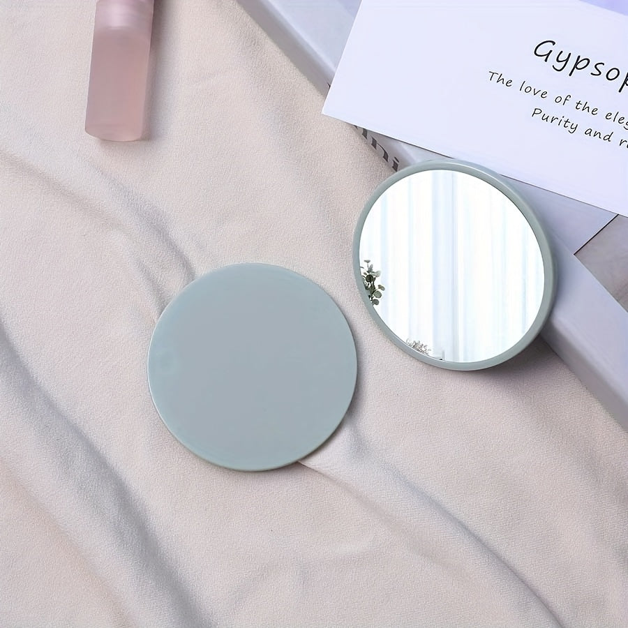 Green Small Round Mirror Compact Makeup Vanity Mirror