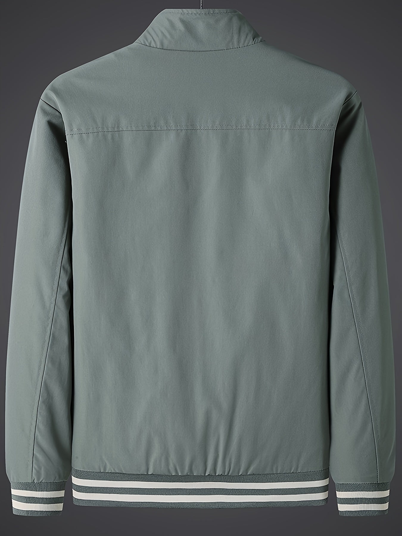 Men's Stylish Windbreaker Jacket with Stand Collar