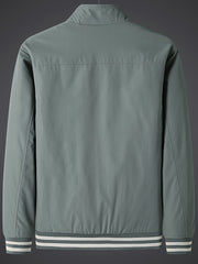 Men's Stylish Windbreaker Jacket with Stand Collar