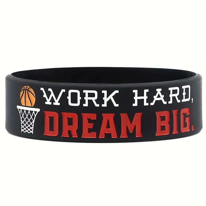 Basketball Motivational Silicone Wristband Sports Quotes Gift