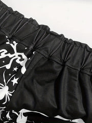  Halloween Gothic Pants Women's Skull Print Trousers