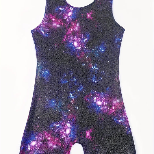 Toddler Girls Gymnastics Outfit Professional Bodysuit Kids Unitard Bike Shorts