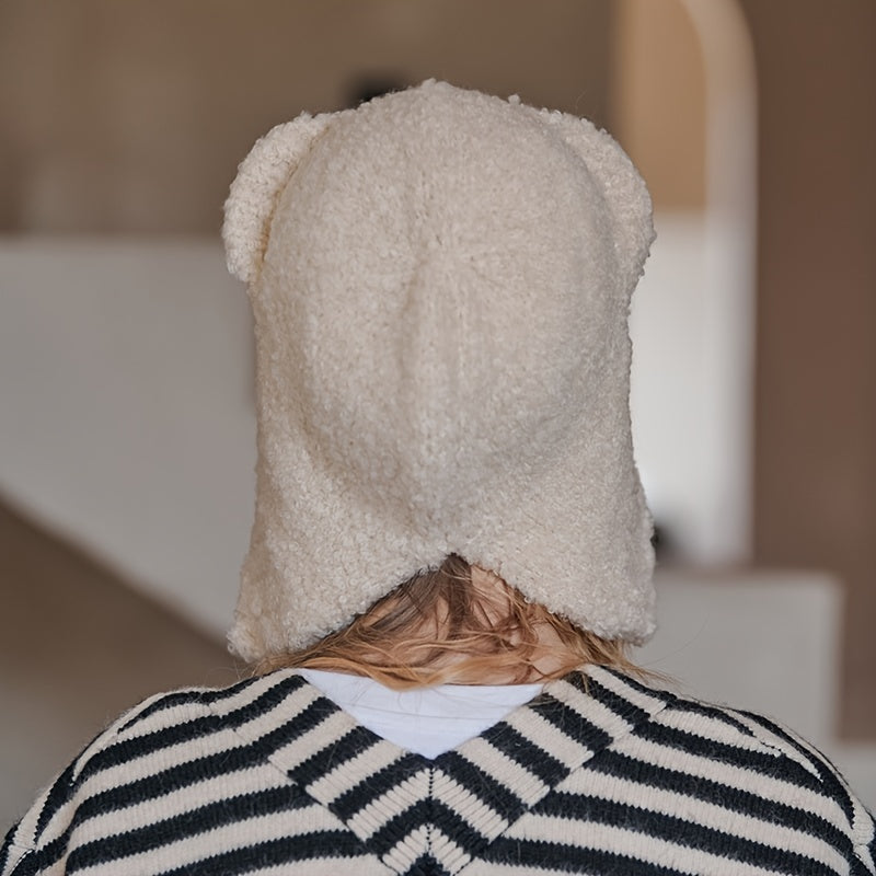 Women's Knit Embroidered Warm Wool Hat Hip Hop Cap