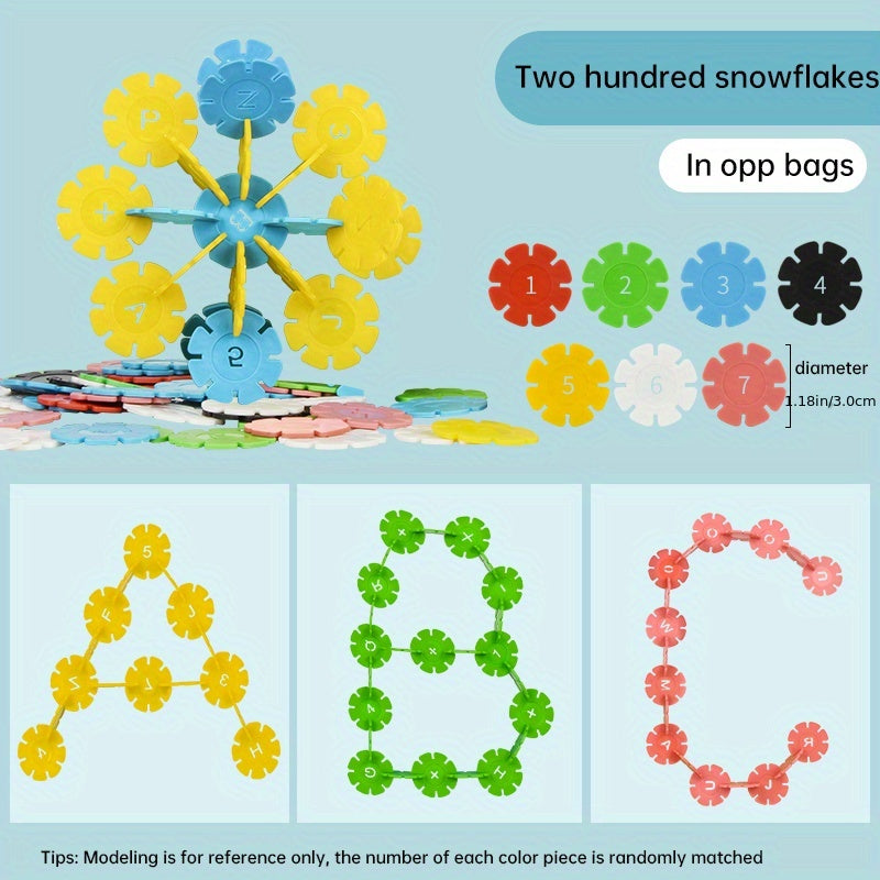 Snowflake Building Blocks Toy Kids Educational Accessories Random