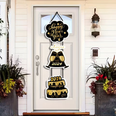 1pc Year Door Hanger Door Hanging Pendants Happy Year Party Decoration