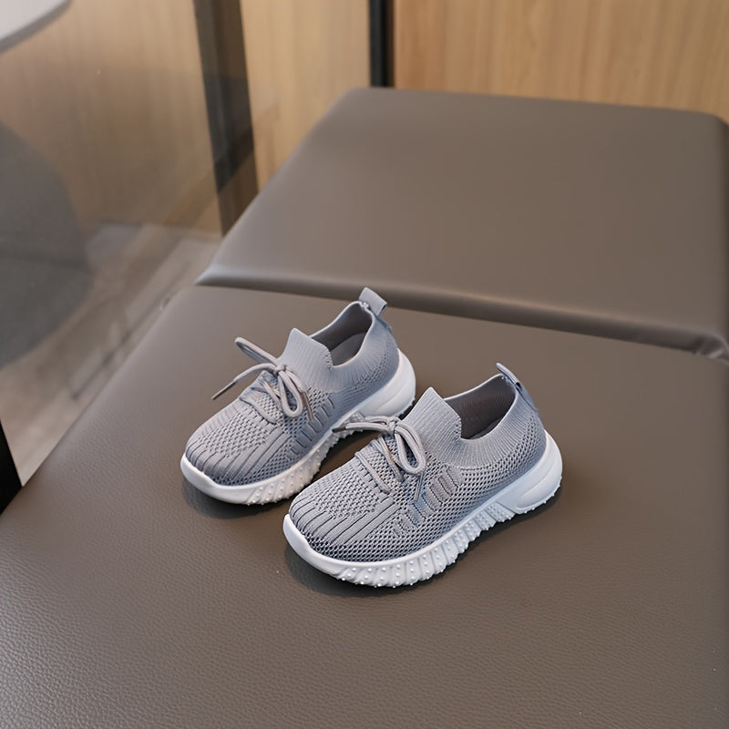Solid Woven Shoes for Girls Lightweight Non-slip Sneakers All Seasons