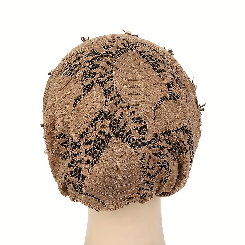 Turban Cap Flower Embroidery Head Wrap Elastic Bonnet Bohemian Chemo Hats