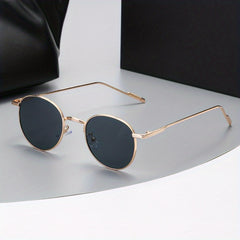Round Small Frame Metal Sunglasses UV Protection