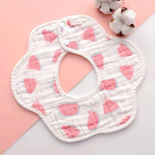 6 Layer Petal Pattern Baby Bib for Newborns 0-3 Years