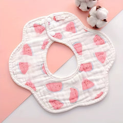 6 Layer Petal Pattern Baby Bib for Newborns 0-3 Years