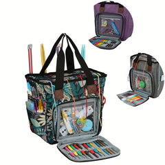 Crochet Needle Storage Bag Large Capacity Crochet Handbag