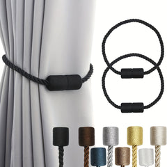 2pcs Magnetic Curtain Tiebacks Modern Rope Tiebacks For Drapes
