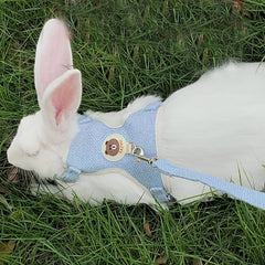 Soft Rabbit Harness and Leash Set for Small Animals