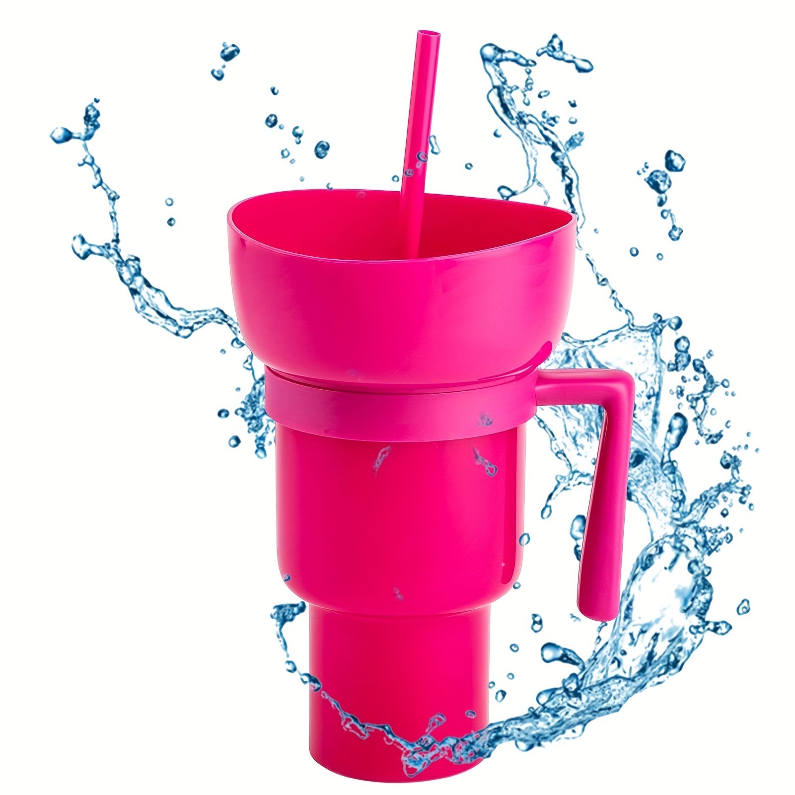 Leakproof 2 in 1 Beverage Cup and Snack Bowl for Home, Theater, and Travel