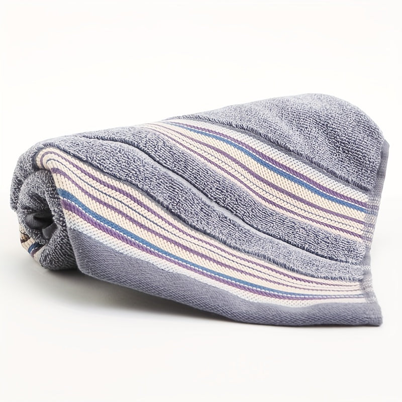 3pcs Striped Hand Towels Set Cotton Face Towel Ultra Soft And Highly Absorbent