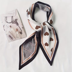 Skinny Scarf Polka Dot Silk Neckerchief Hair Ribbon