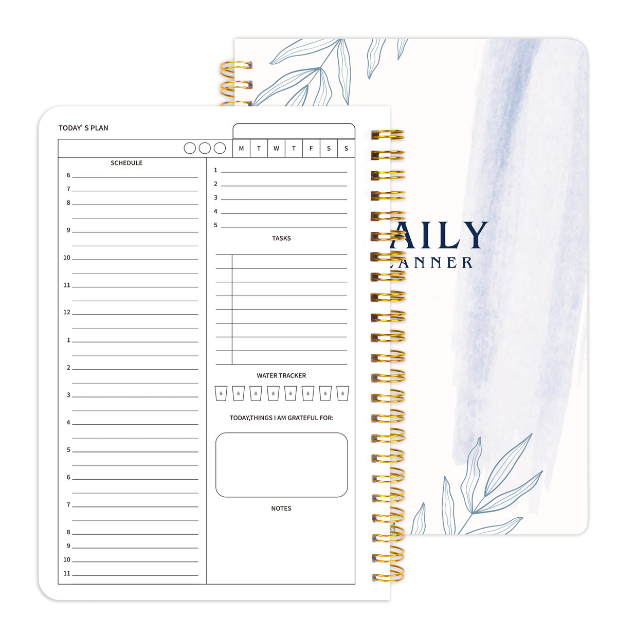 Work Daily Planner Notebook Agenda Undated Schedule 8.5x5 Inches