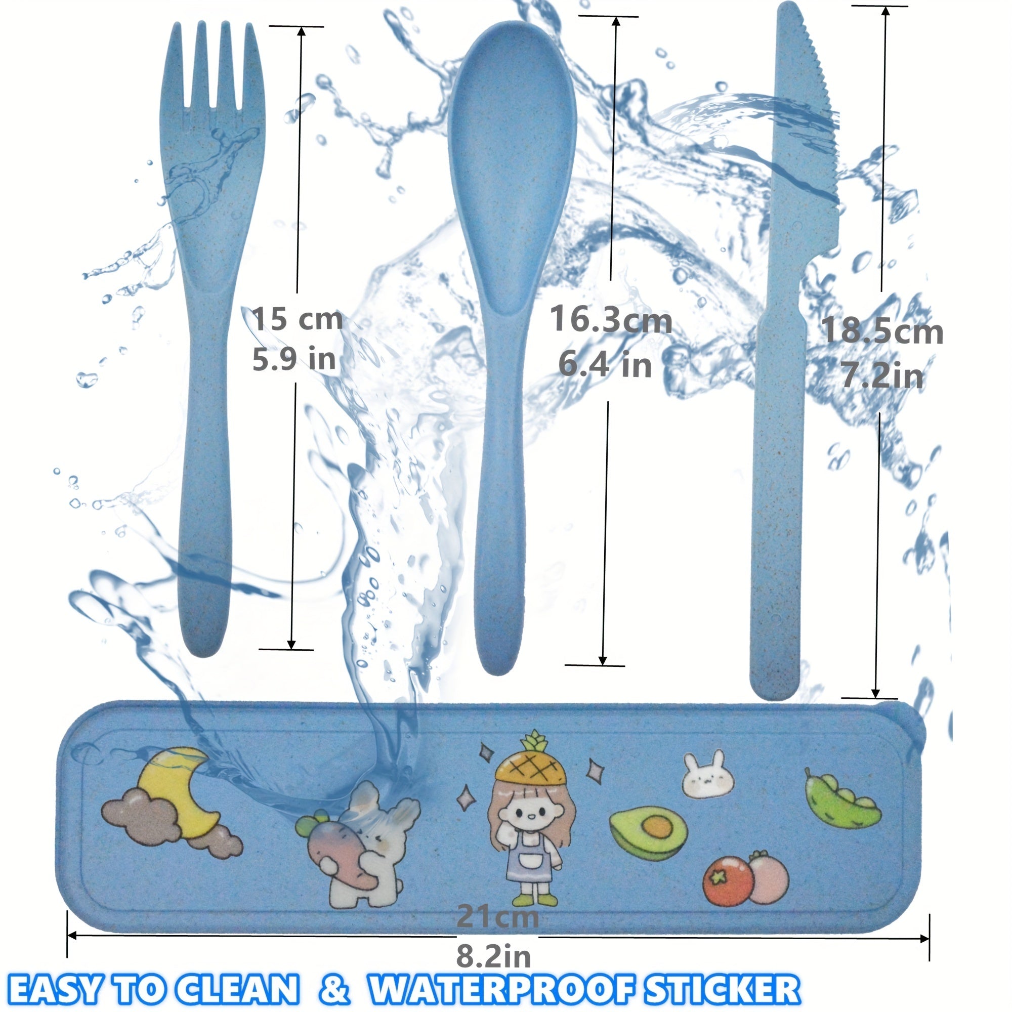 2 Packs Travel Cutlery Set With Case Portable Camping Cutlery