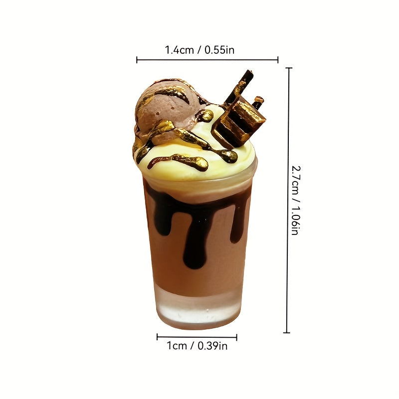Hazelnut Cocoa Ice Mocha Drink Realistic Durable Lifelike Chocolate Whipped