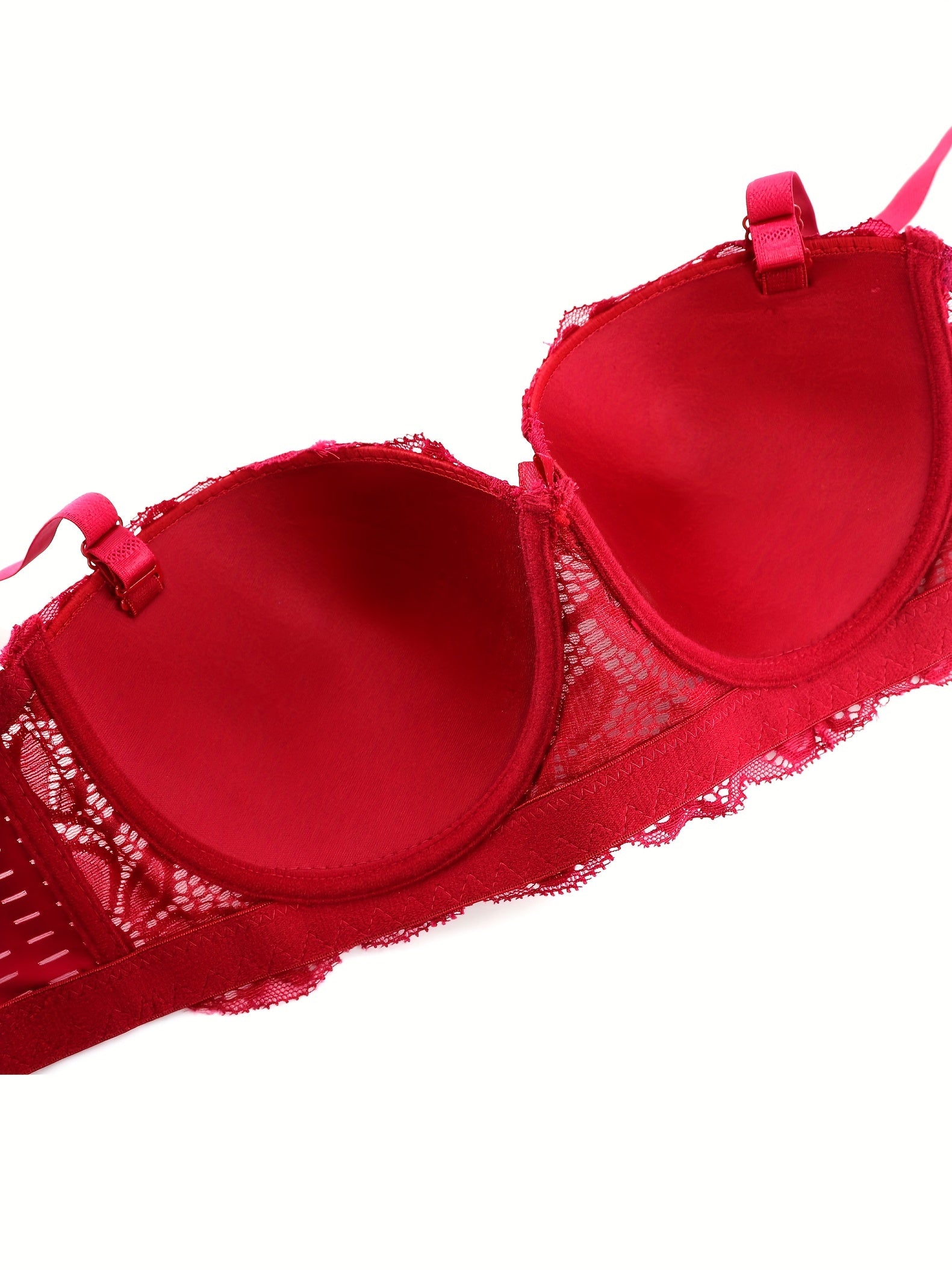 Floral Balconette Bra Lace Push-Up Lingerie