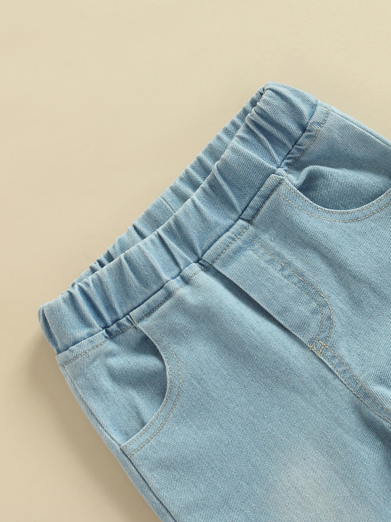Girls Cherry Embroidered Denim Flare Jeans