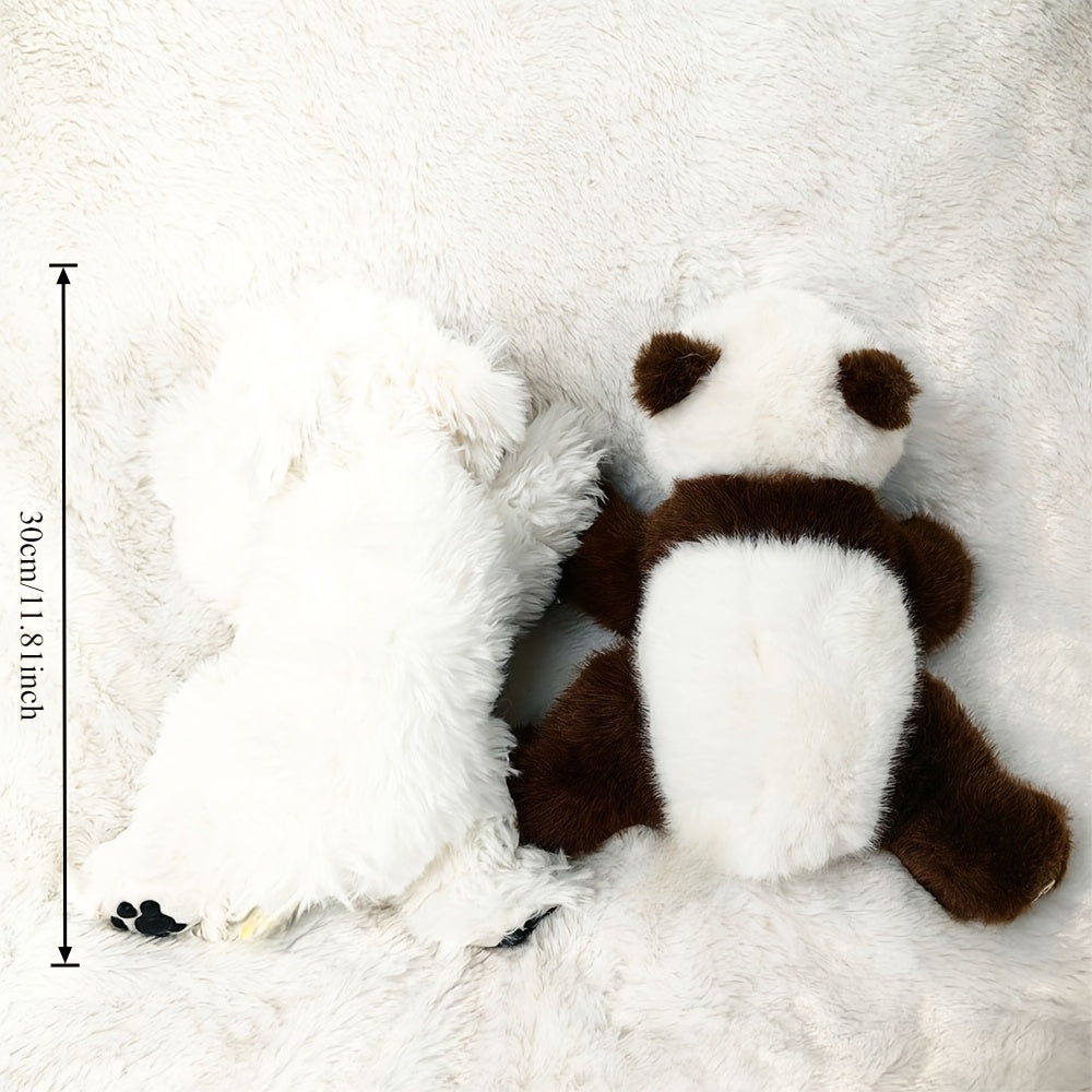 Highland Brown Panda Dog Plush Doll for Office Decoration