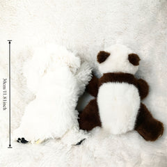 Highland Brown Panda Dog Plush Doll for Office Decoration