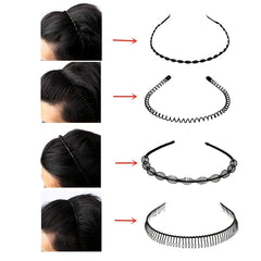 8pcs Metal Headband Hair Hoop Non Slip Wave Comb Hair Hoop Hairband