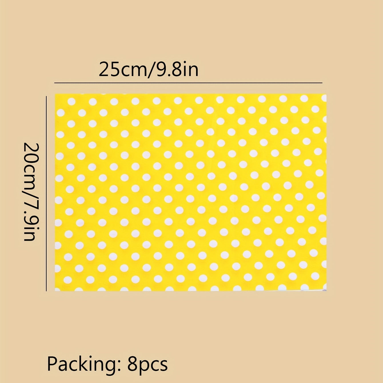 8pcs Polka Dot Sewing Quilting Fabric Pack DIY Patchwork DIY Fabric