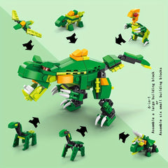Mini Dinosaur Model Building Blocks Toy - 6 in 1 Assembly Set
