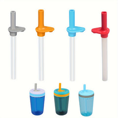 1pc Silicone Reusable Water Bottle Straw Cup Accessories