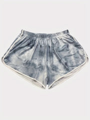 Women's Plus Tie Dye High Rise Sporty Shorts
