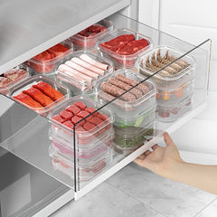 10pcs Clear Plastic Containers for Refrigerator with Lids Food Storage
