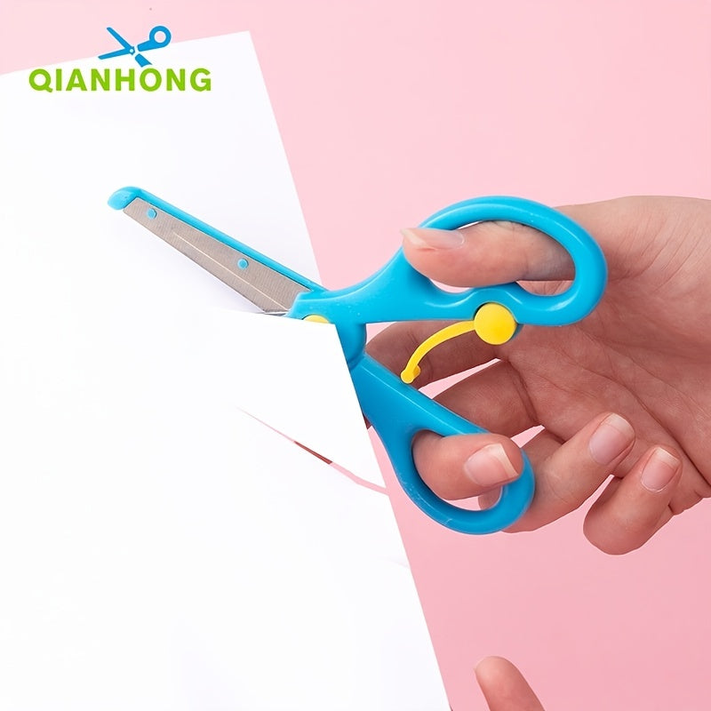 1pc Safety Scissors Macrame Anti-pinch Stretch Plastic Scissors