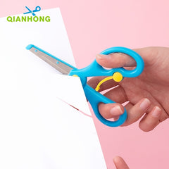 1pc Safety Scissors Macrame Anti-pinch Stretch Plastic Scissors