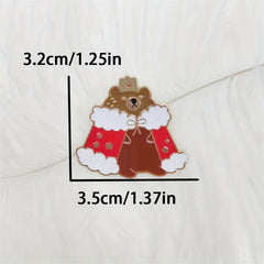 Bear King Enamel Brooch For Men