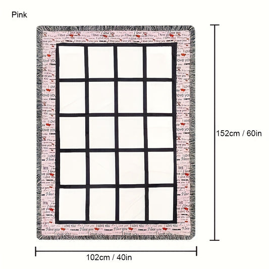 Custom 40x60 Sublimation Polyester Throw Blankets with 20 Panels