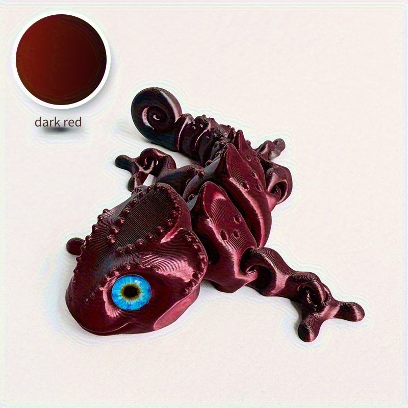 3D Printed Chameleon Jointed Model Gradient Perfect Gift for Christmas