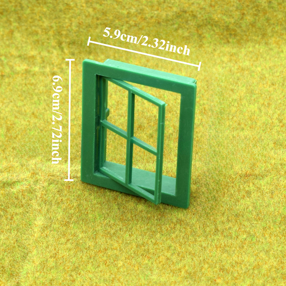 Mini Plastic Door & Window for Doll House Building Model