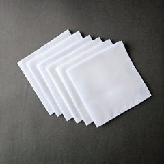 6pcs Soft Wedding Hankies Handkerchief Accessories